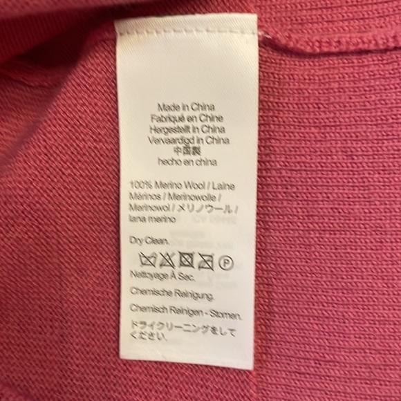 JCrew collared merino wool sweater dress; flamingo; Small; style BB375 - Picture 8 of 8